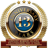 SunPoint Members Helping Policyholders for 13 Years